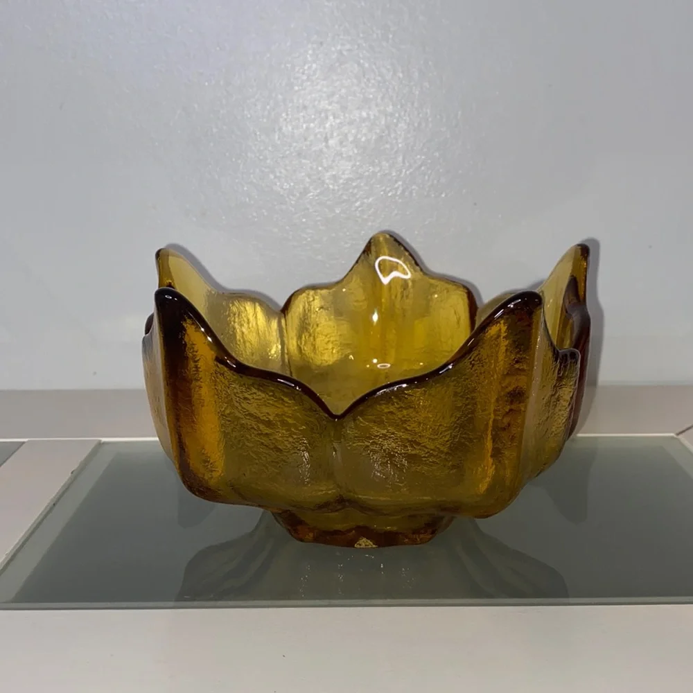 Vintage Viking Epic Spike Bowl * Honeycomb Yellow * Harvest Gold * Lotus Bowl
